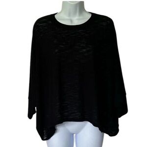 Planet Lauren G black top dolman cotton slub One Size fits 4-14